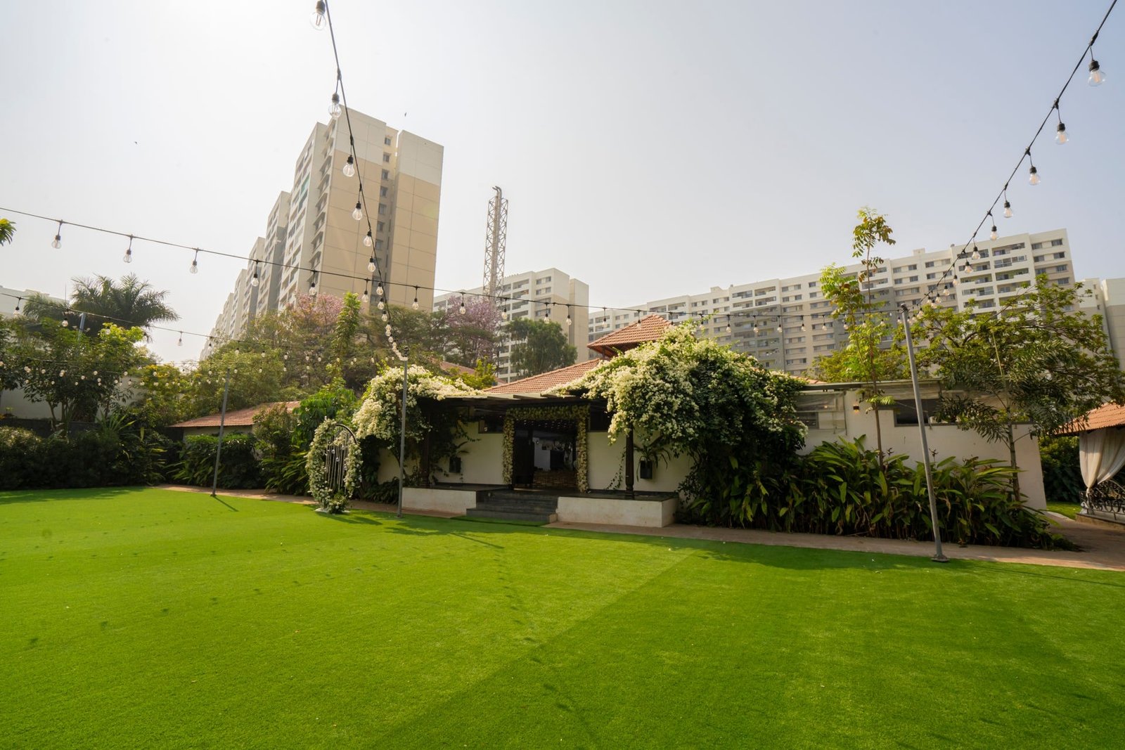 Outdoor wedding lawn venue in Bangalore