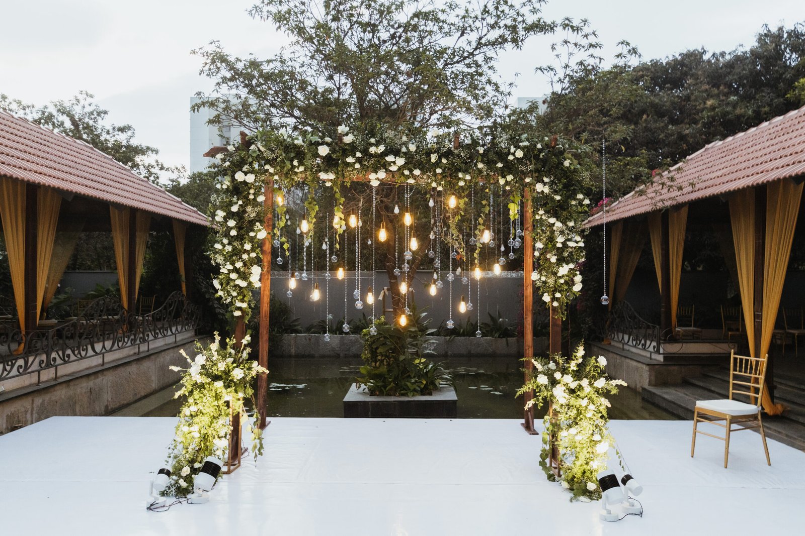 Pondside wedding ceremony venue in Bangalore